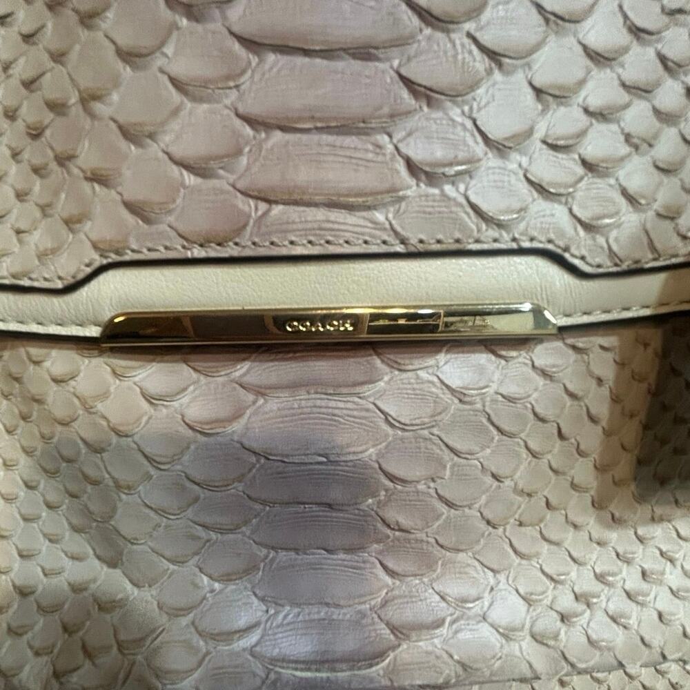 Coach Python Embossed Leather Bleecker Preston Sa… - image 5